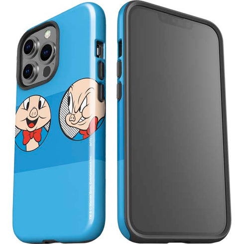 Looney Tunes Porky Pig Two Circles iPhone 15 Pro Impact Case